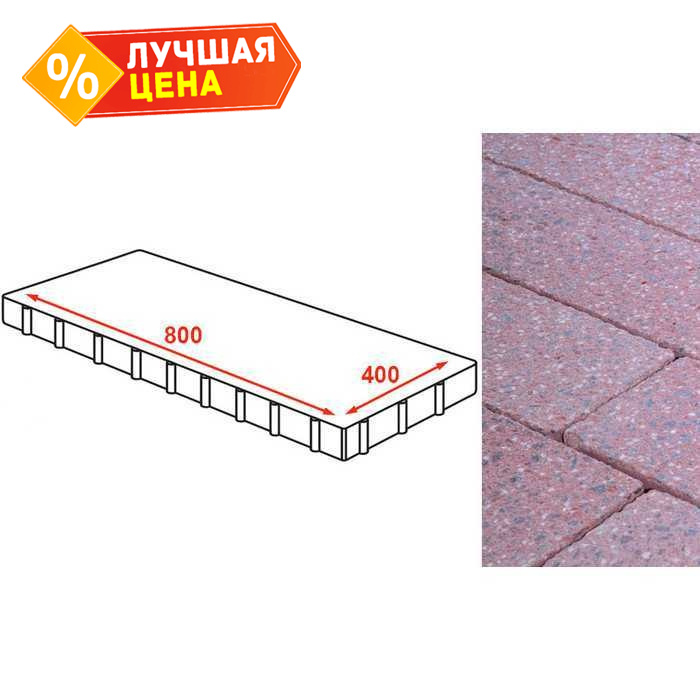 Плита тротуарная Готика Granite FINERRO, Ладожский 800x400x80 мм