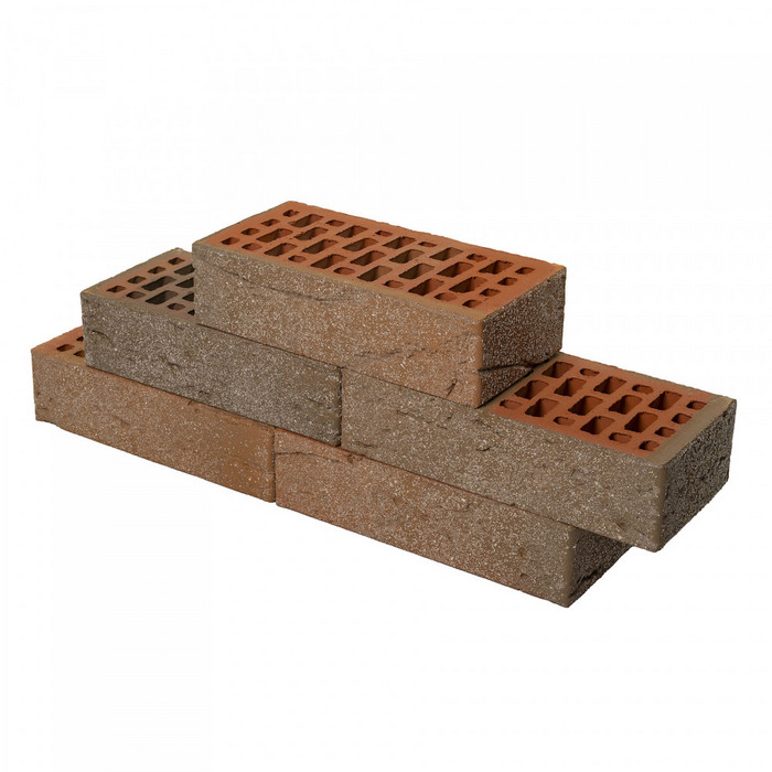 Кирпич BRAER облицовочный БРАЕР кладка кора дуба с песком, 250х120х65 мм