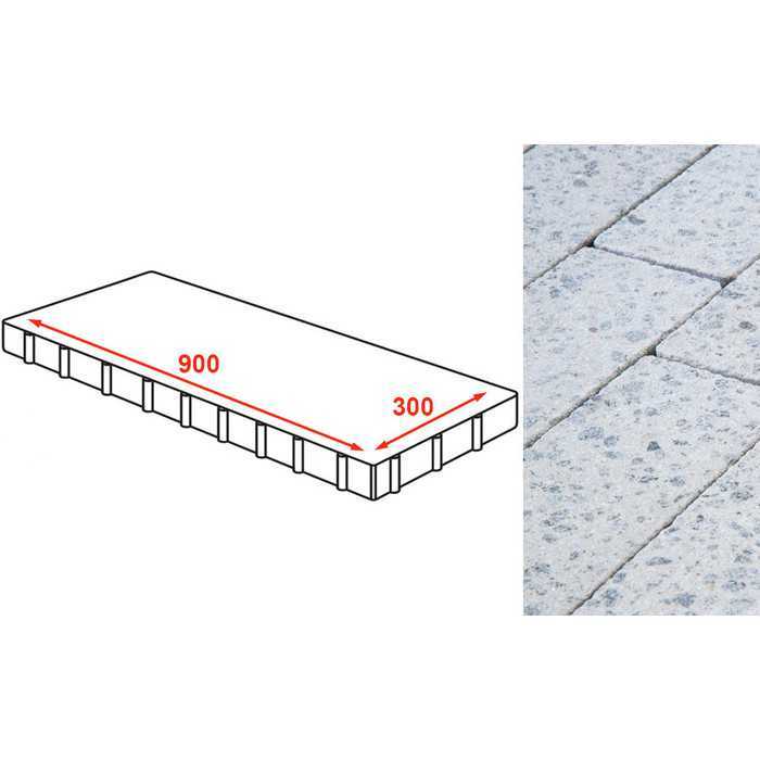 Плита тротуарная Готика Granite FINERRO, Мансуровский 900x300x80 мм